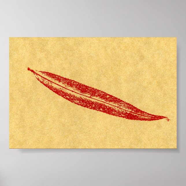 Leaf Nature Print Mini-Poster (Front)