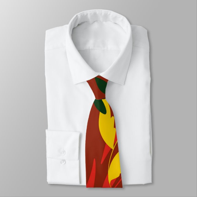leaf neck tie (Tied)