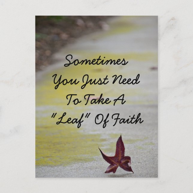 Leaf Of Faith Postcard (Front)