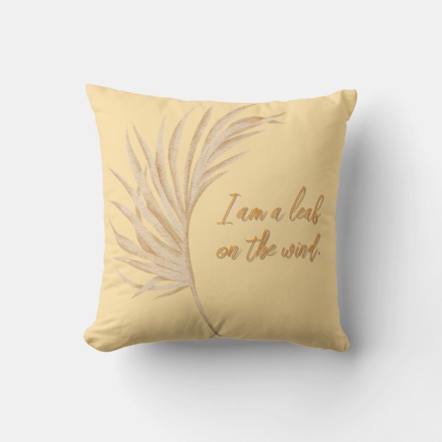 leaf on the wind throw pillow (Front)
