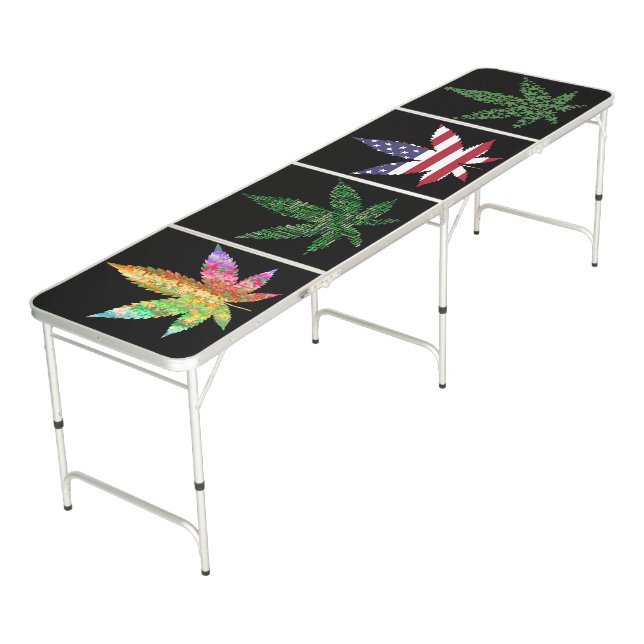 Leaf Panel Beer Pong Table (Angled)