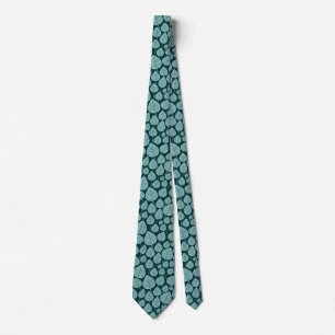 Leaf Pattern 02 - Lt Blue Green on Dark Moss Green Neck Tie