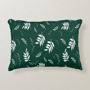 leaf pattern accent pillow