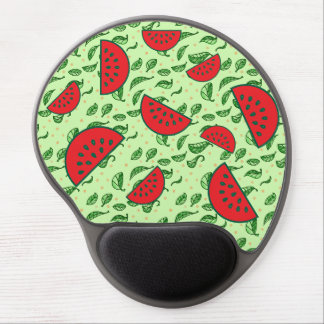 Leaf pattern and Watermelons Gel Mouse Pad