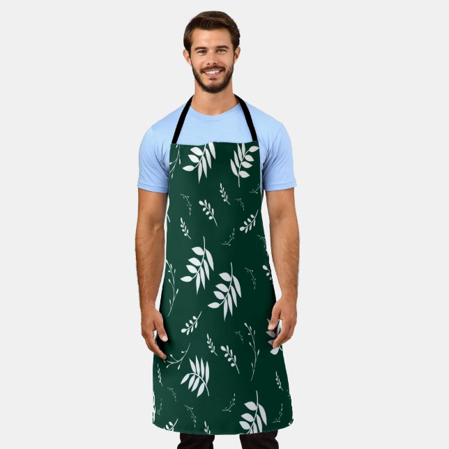 leaf pattern apron (Worn)