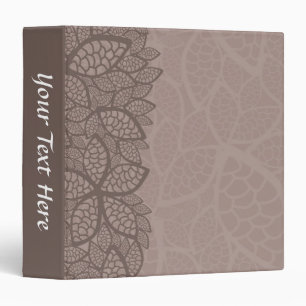 Leaf pattern border and background 3 ring binder