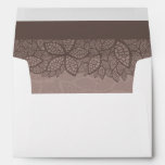 Leaf pattern border and background envelope