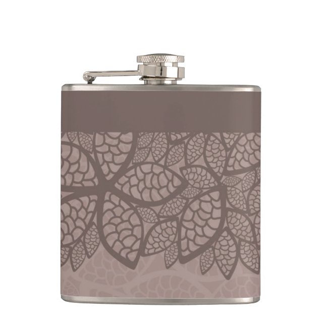 Leaf pattern border and background flask (Front)