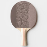 Leaf pattern border and background Ping-Pong paddle