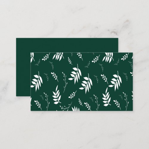 leaf pattern business card