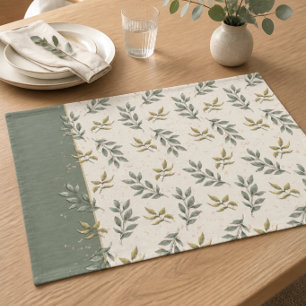 Leaf Pattern Cloth Placemat