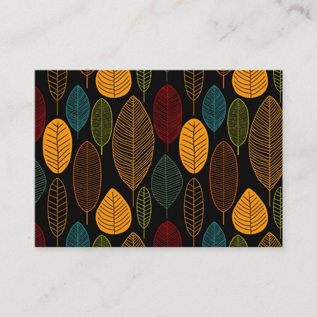 Leaf Pattern - Colors Business Card (Front)