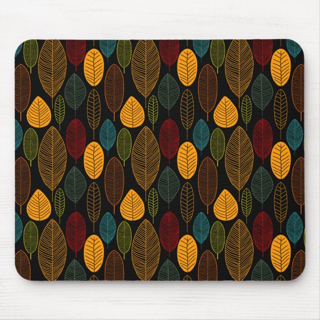 Leaf Pattern - Colors Mouse Pad (Front)