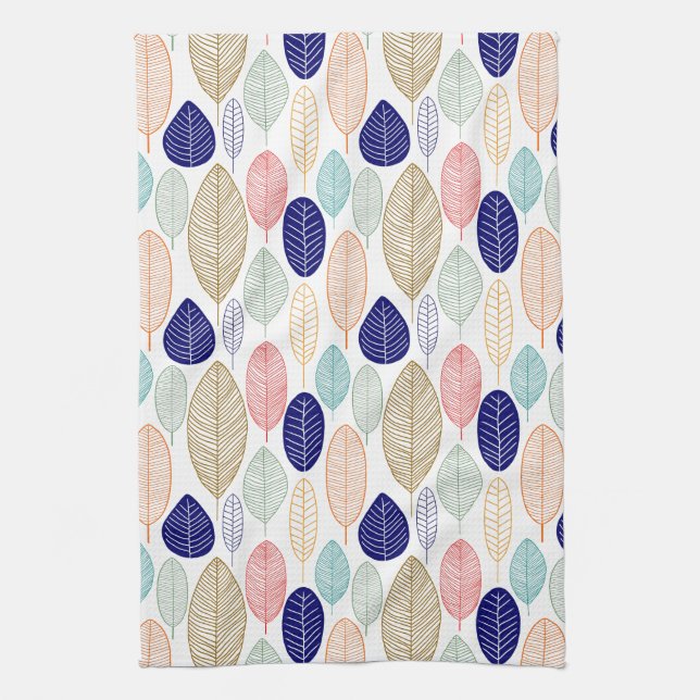 Leaf Pattern - Colors Towel (Vertical)
