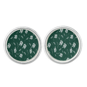 leaf pattern cufflinks