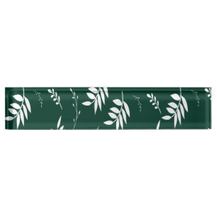 leaf pattern desk name plate
