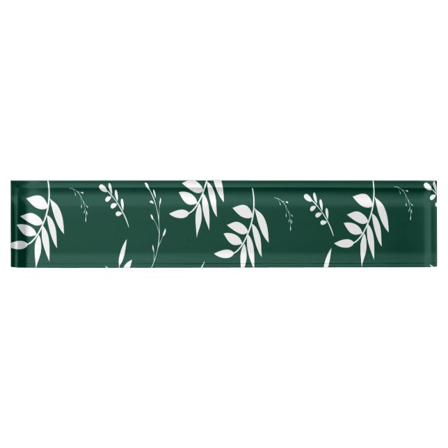 leaf pattern desk name plate (Front)