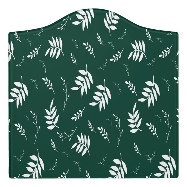 leaf pattern door sign (Large Crest Front)