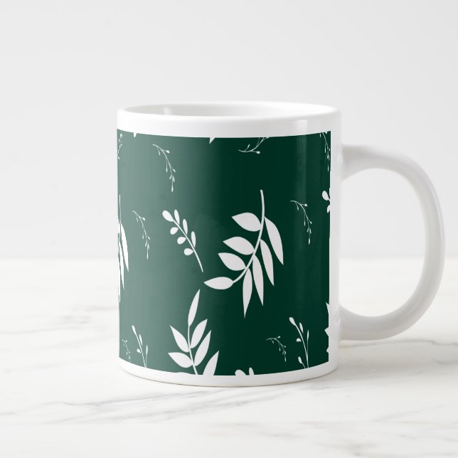 leaf pattern giant coffee mug (Right)