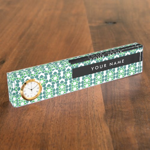 Leaf Pattern Green Leaves Your Name Desk Name Plate