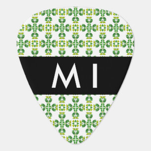 Leaf Pattern, Green Leaves, Your Name Guitar Pick
