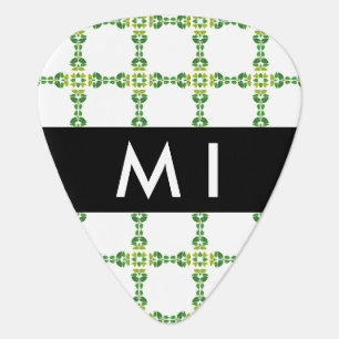 Leaf Pattern, Green Leaves, Your Name Guitar Pick