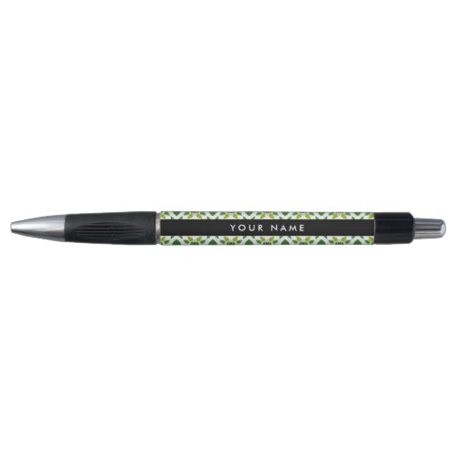 Leaf Pattern Green Leaves Your Name Pen