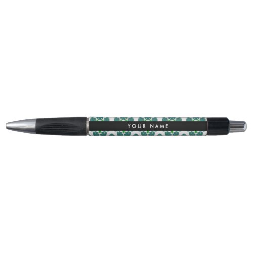 Leaf Pattern Green Leaves Your Name Pen