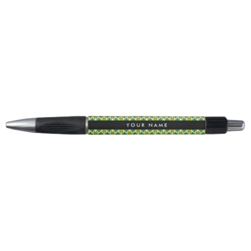 Leaf Pattern Green Leaves Your Name Pen