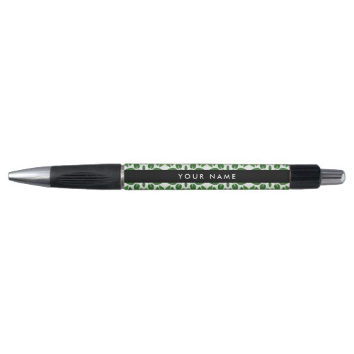 Leaf Pattern Green Leaves Your Name Pen