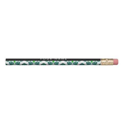 Leaf Pattern Green Leaves Your Name Pencil