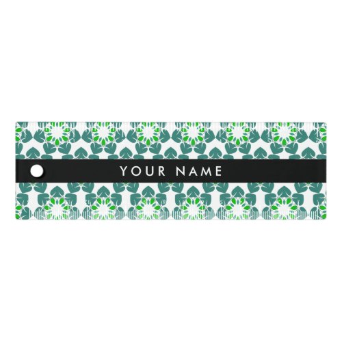 Leaf Pattern Green Leaves Your Name Ruler