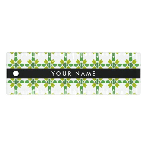 Leaf Pattern Green Leaves Your Name Ruler