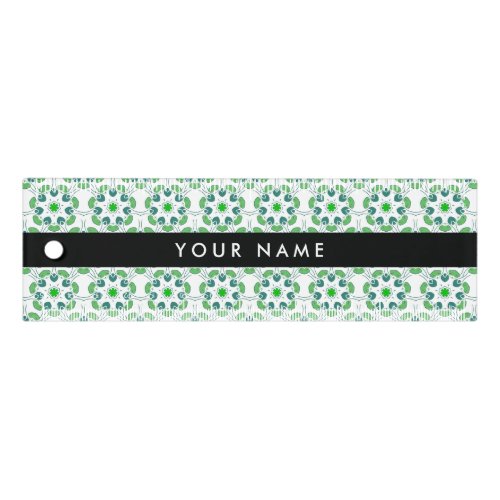 Leaf Pattern Green Leaves Your Name Ruler