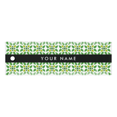 Leaf Pattern Green Leaves Your Name Ruler