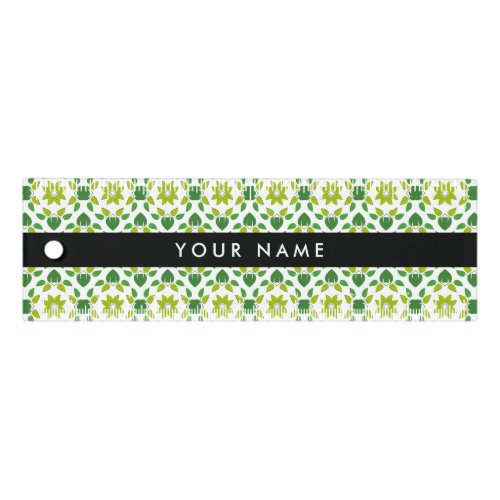 Leaf Pattern Green Leaves Your Name Ruler