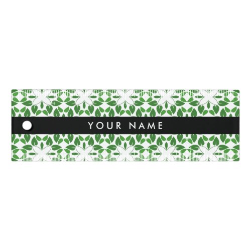 Leaf Pattern Green Leaves Your Name Ruler