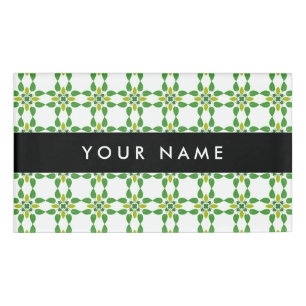 Leaf Pattern, Green Leaves, Your Name Tag