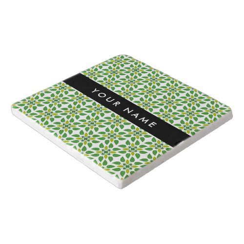 Leaf Pattern Green Leaves Your Name Trivet