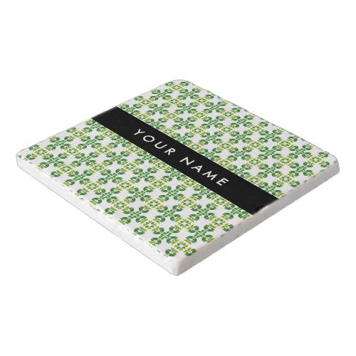 Leaf Pattern Green Leaves Your Name Trivet