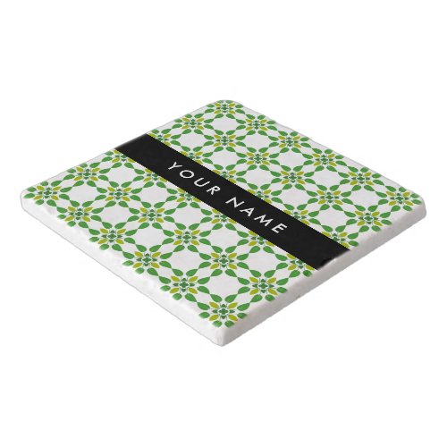 Leaf Pattern Green Leaves Your Name Trivet