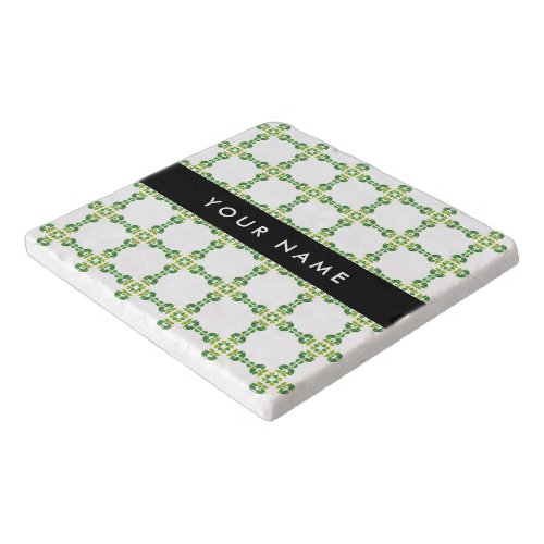 Leaf Pattern Green Leaves Your Name Trivet