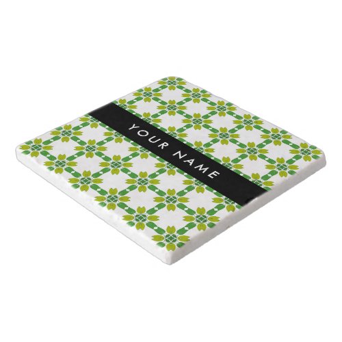 Leaf Pattern Green Leaves Your Name Trivet