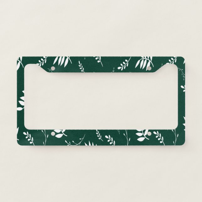 leaf pattern license plate frame (Front)