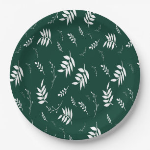 leaf pattern paper plates