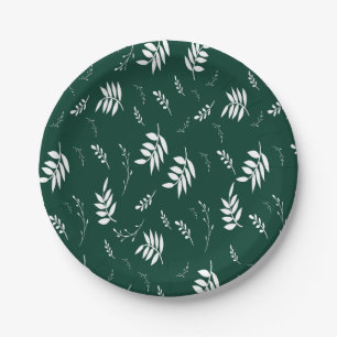 leaf pattern paper plates