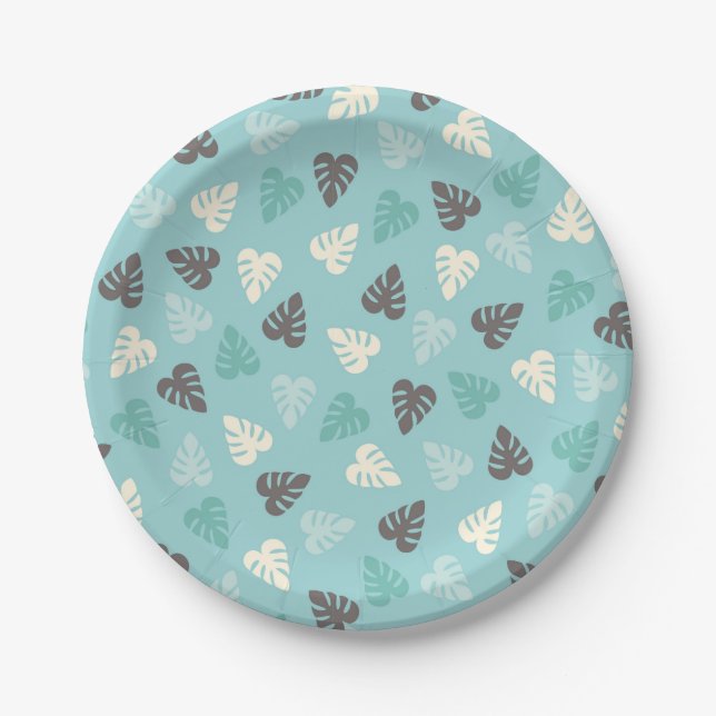 Leaf Pattern Paper Plates (Front)