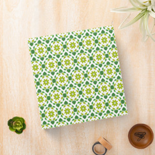 Leaf Pattern, Pattern Of Leaves, Green Leaves 3 Ring Binder