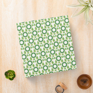 Leaf Pattern, Pattern Of Leaves, Green Leaves 3 Ring Binder