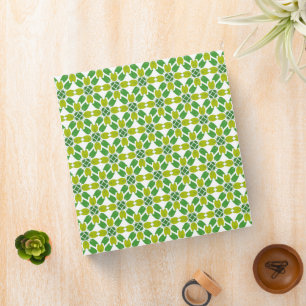 Leaf Pattern, Pattern Of Leaves, Green Leaves 3 Ring Binder